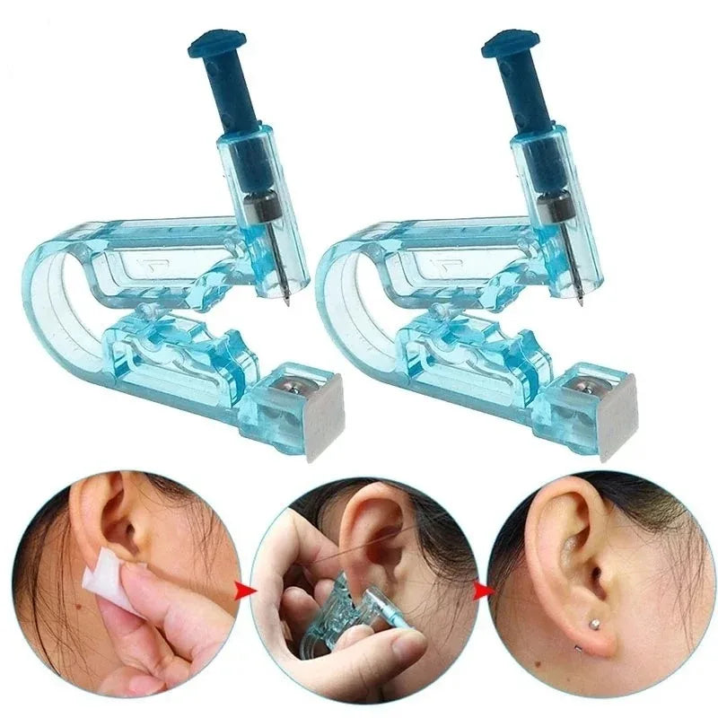 Kit de Perforación de Orejas y Nariz Desechable – Herramienta Estéril e Indolora con Aretes Incluidos