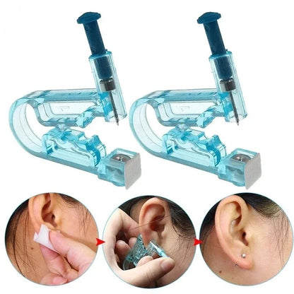 Kit de Perforación de Orejas y Nariz Desechable – Herramienta Estéril e Indolora con Aretes Incluidos