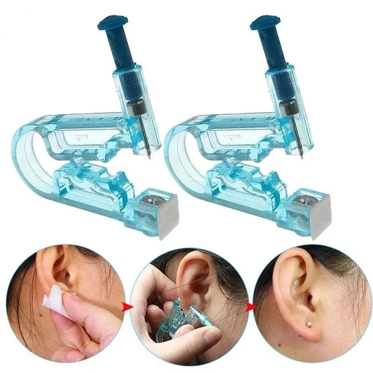 Kit de Perforación de Orejas y Nariz Desechable – Herramienta Estéril e Indolora con Aretes Incluidos