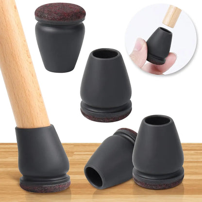 8PCS Protectores para Patas de Silla con Fieltro Grueso – Fundas de Silicona Antideslizantes para Muebles