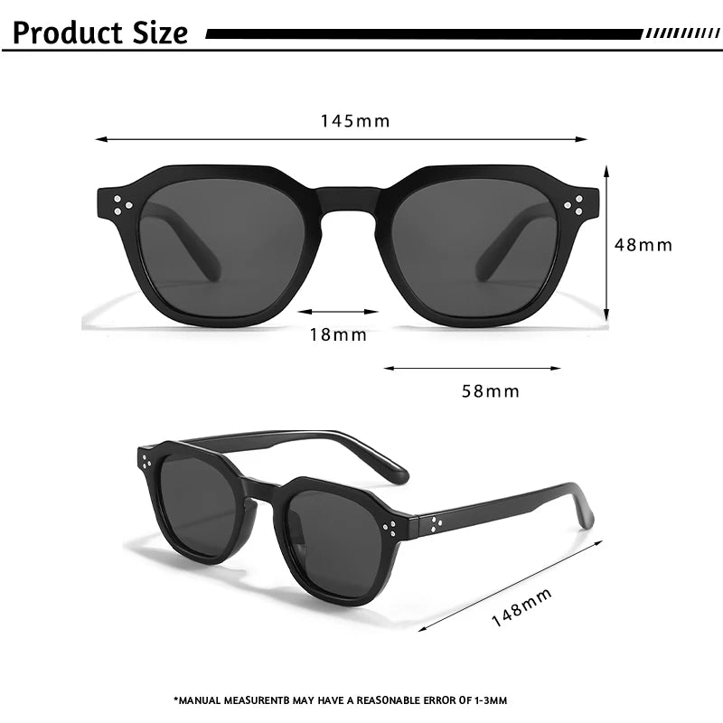 Gafas de Sol Retro Polarizadas Unisex | Montura Ultraligera TR90 Poligonal UV400