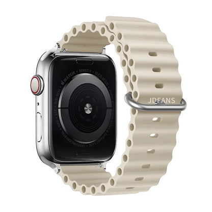 Correa Ocean Band Compatible con Apple Watch | Pulsera Deportiva Ajustable 49mm 45mm 44mm 41mm 40mm Series SE 3 6 7 8 9 10 Ultra