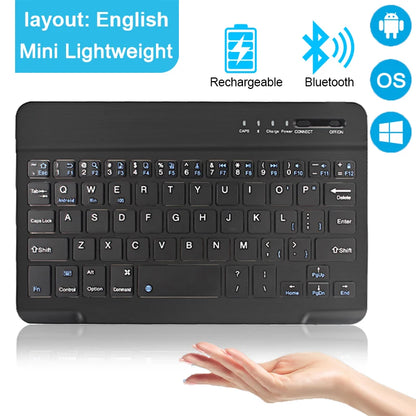 Teclado Bluetooth Universal para iPad, Samsung, Xiaomi y Tablets – Teclado Inalámbrico Portátil 7/10” con Batería Recargable