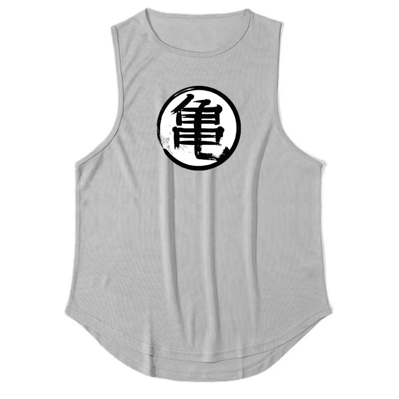 Tank Top Anime Japonés para Hombre – Camiseta Sin Mangas de Gym, Fitness y Bodybuilding, Secado Rápido y Estilo Muscle