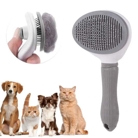 Cepillo Mascotas Perros y Gatos | Peine de Acero Inoxidable para Cepillado, Cuidado y Limpieza de Pelaje Largo