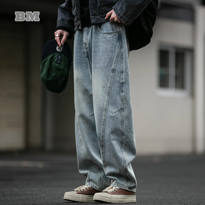 Jeans Baggy Hombre Estilo Japonés | Pantalón Denim Vintage Oversize Recto Streetwear Skate 2025