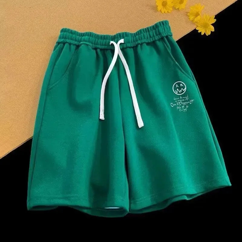 Shorts Hombre 2025 | Pantalones Cortos Oversize de Pierna Ancha y Estilo Deportivo