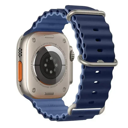 Correa Ocean Band Compatible con Apple Watch | Pulsera Deportiva Ajustable 49mm 45mm 44mm 41mm 40mm Series SE 3 6 7 8 9 10 Ultra