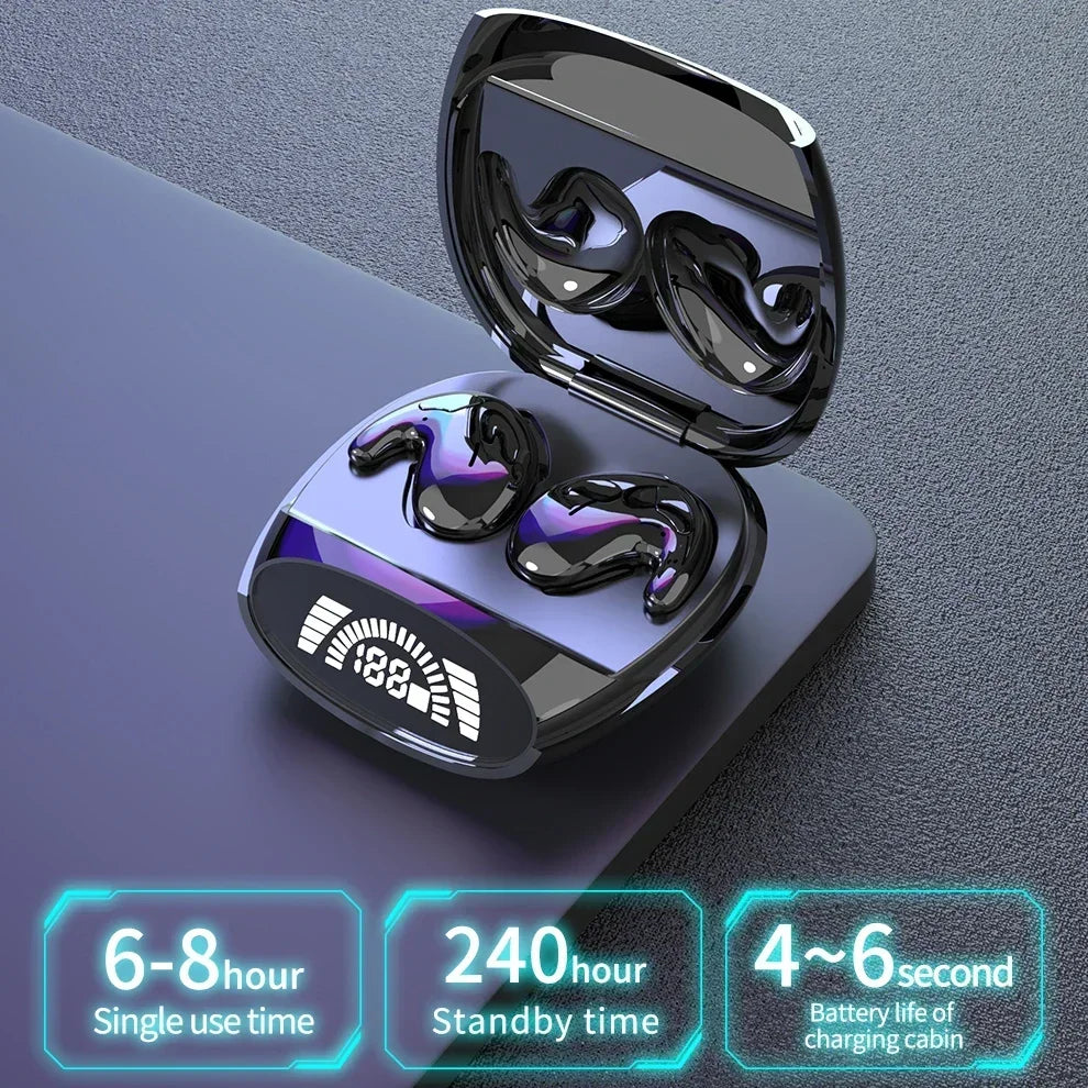 Auriculares invisibles Sleep – Bluetooth 5.3, IPX5 impermeables con micrófono, HiFi estéreo y batería de larga duración