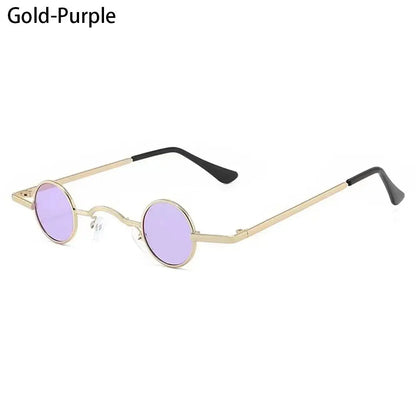Gafas de Sol Redondas Punk Unisex | Montura Metálica Hip Hop Colores Moda UV400