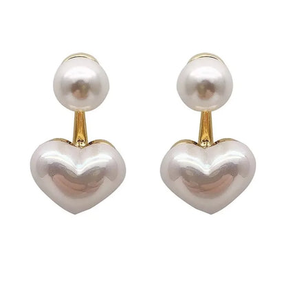 Collar Elegante de Perlas con Colgante de Corazón – Joyería Coreana de Lujo para Mujer, Regalo Sofisticado