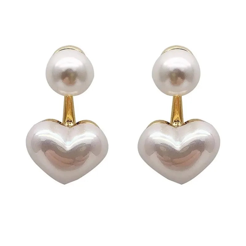 Collar Elegante de Perlas con Colgante de Corazón – Joyería Coreana de Lujo para Mujer, Regalo Sofisticado