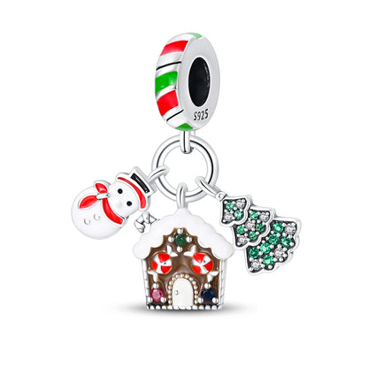 Charm Navideño Disney en Plata 925 – Abalorios Mickey y Minnie para Pulseras Originales Mujer