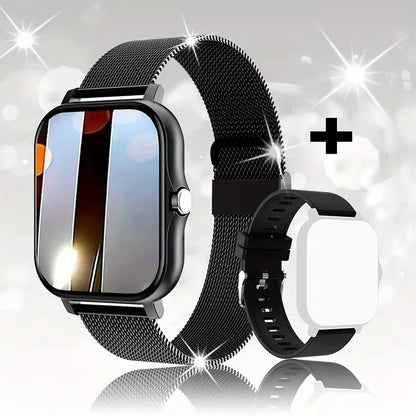 LAXASFIT Smartwatch 2025 – Reloj inteligente con llamadas Bluetooth, pantalla táctil completa y monitor de salud