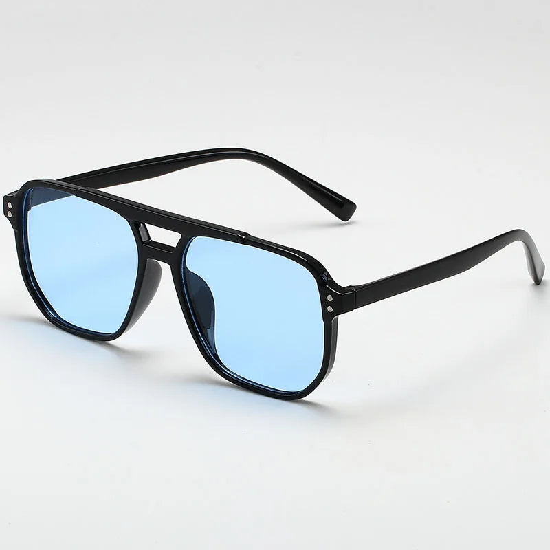 Gafas de Sol Vintage Unisex | Estilo Cuadrado, Lente Negra, Protección UV400