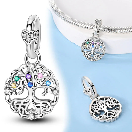 Charm Árbol de la Vida en Plata 925 – Abalorio Familia y Amigos para Pulseras Originales Mujer