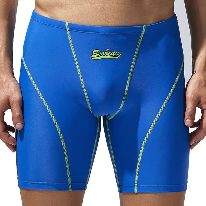 Bañador Hombre Boxer Largo | Shorts Natación Fitness Transpirables Secado Rápido – Swimwear Cintura Baja