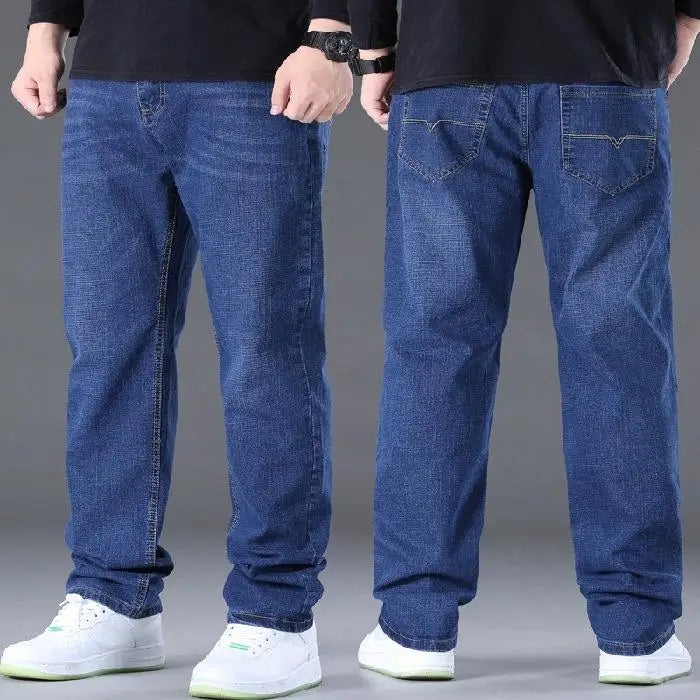 Jeans Hombre Tallas Grandes 28-50 | Pantalón Vaquero Wide Leg Denim 45-150kg Casual Oversize 2025