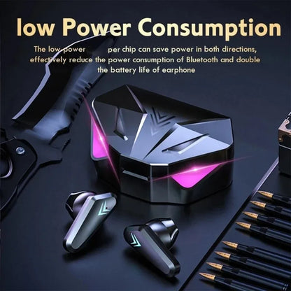 Auriculares X15 TWS Gaming – Bluetooth 5.0 inalámbricos con micrófono, baja latencia 65ms, ideales para juegos y música