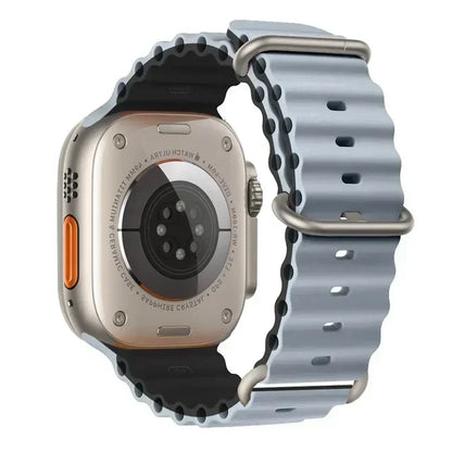Correa Ocean Band Compatible con Apple Watch | Pulsera Deportiva Ajustable 49mm 45mm 44mm 41mm 40mm Series SE 3 6 7 8 9 10 Ultra