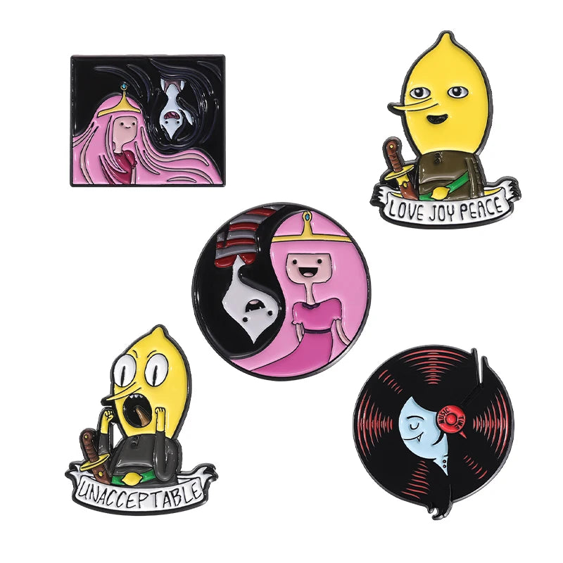 Pins de Dibujos Animados Anime – Broches Esmaltados de Monje Tierno, Chapas Divertidas para Regalo