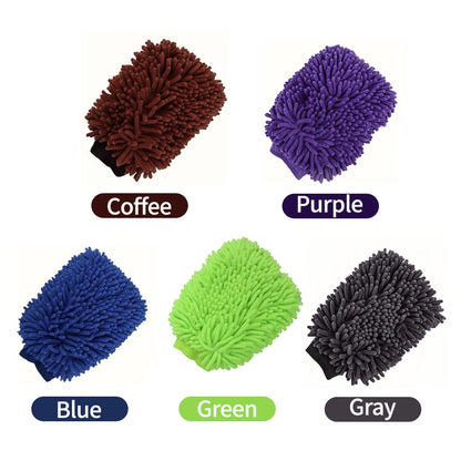 Guante de Microfibra para Lavado de Autos | Chenille Doble Cara, Suave y Absorbente, Limpieza Detallada