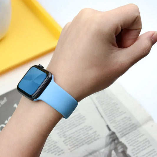 Correa de silicona para Apple Watch – Compatible Ultra 2, Series 9-3, SE (38mm-49mm)