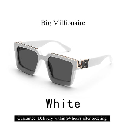 Gafas de Sol Retro Negras Millionaire | Lujo Cuadradas Unisex Hombre & Mujer 2025