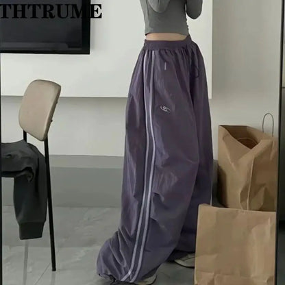 Pantalones Cargo Mujer Y2K | Pantalón Ancho Oversize Hip Hop con Bolsillos