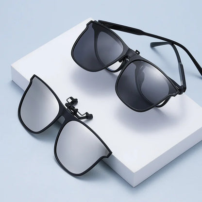 Gafas Clip-On Polarizadas para Hombre | Fotocromáticas, Antirreflejo y Visión Nocturna