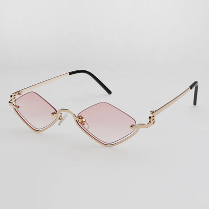 Gafas de Sol Poligonales Pequeñas Mujer | Estilo Vintage Cat Eye Marco Metálico