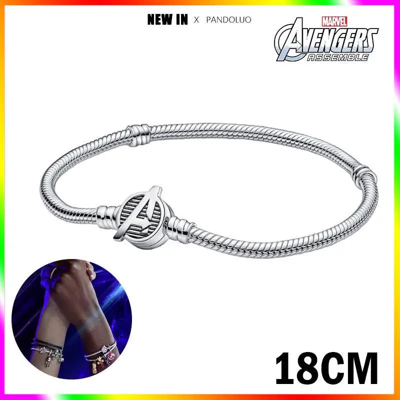 Charm Marvel Disney en Plata 925 – Abalorios Captain America, Wolverine y Deadpool para Pulsera Original Mujer