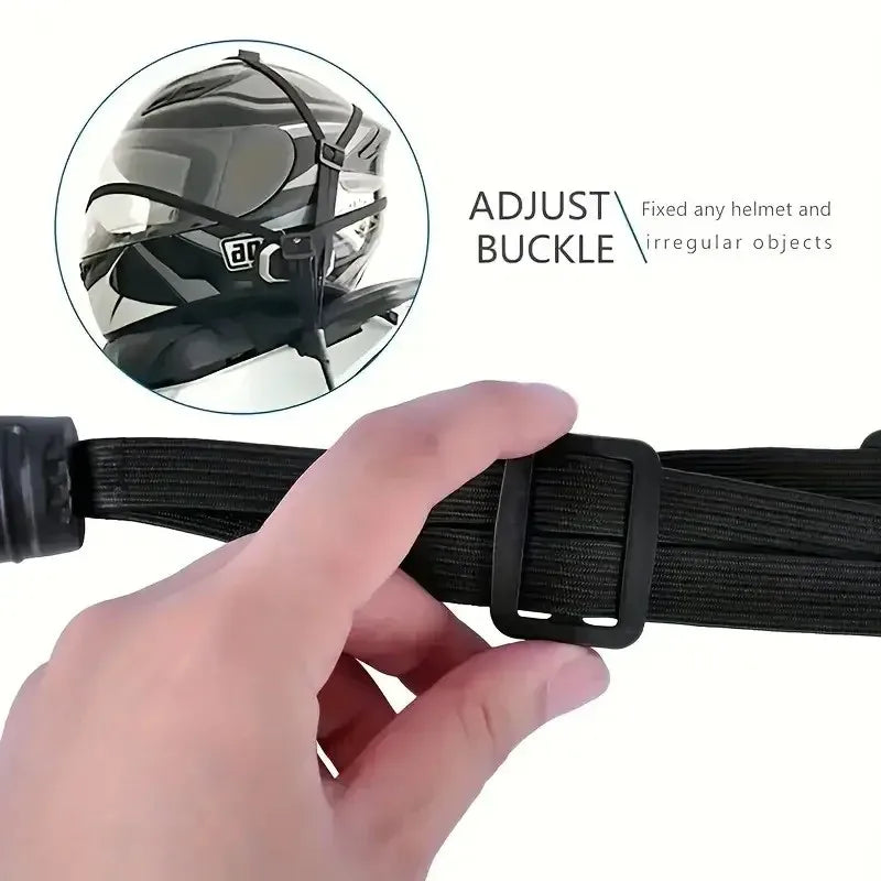 Correa Elástica para Casco de Moto | Cuerda Ajustable de Alta Resistencia para Casco y Equipaje | Accesorios Duraderos