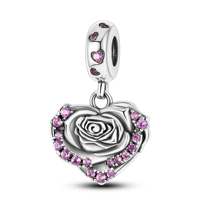 Charm perrito y huesito de plata 925 – Abalorio estilo sorpresa para pulsera tipo Pandora, joyería DIY romántica