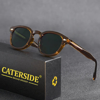 Gafas de Sol Retro Redondas CATERSIDE Unisex | Estilo Punk UV400 de Lujo