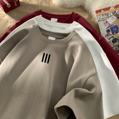 Camiseta Oversize Blanca para Hombre – T-shirt 5XL de Algodón, Casual, Verano, Estampada, Moda Unisex