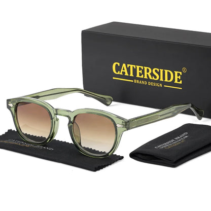 Gafas de Sol Retro Redondas CATERSIDE Unisex | Estilo Punk UV400 de Lujo