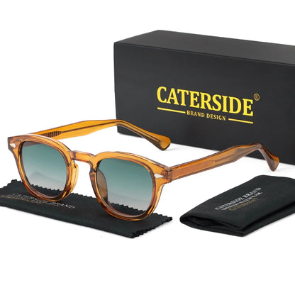 Gafas de Sol Retro Redondas CATERSIDE Unisex | Estilo Punk UV400 de Lujo