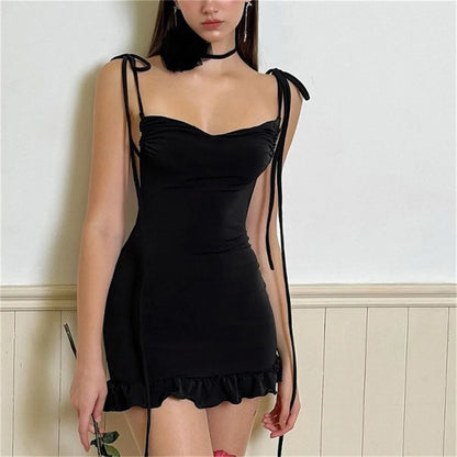 Vestido Camisole Sexy Mujer 2025 | Vestido Verano Escote V Espalda Abierta con Abertura Lateral