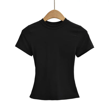 Camiseta Mujer Casual 2024 | T-shirt Slim Fit Manga Corta Sexy Básica Estilo Y2K