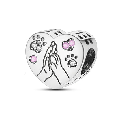 Charm de Plata 925 Rosa con Corazón, Perfume, Lazo y Cruz – Abalorios Elegantes para Pulseras Originales