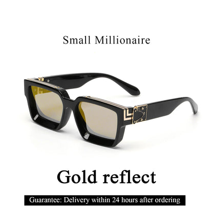 Gafas de Sol Retro Negras Millionaire | Lujo Cuadradas Unisex Hombre & Mujer 2025