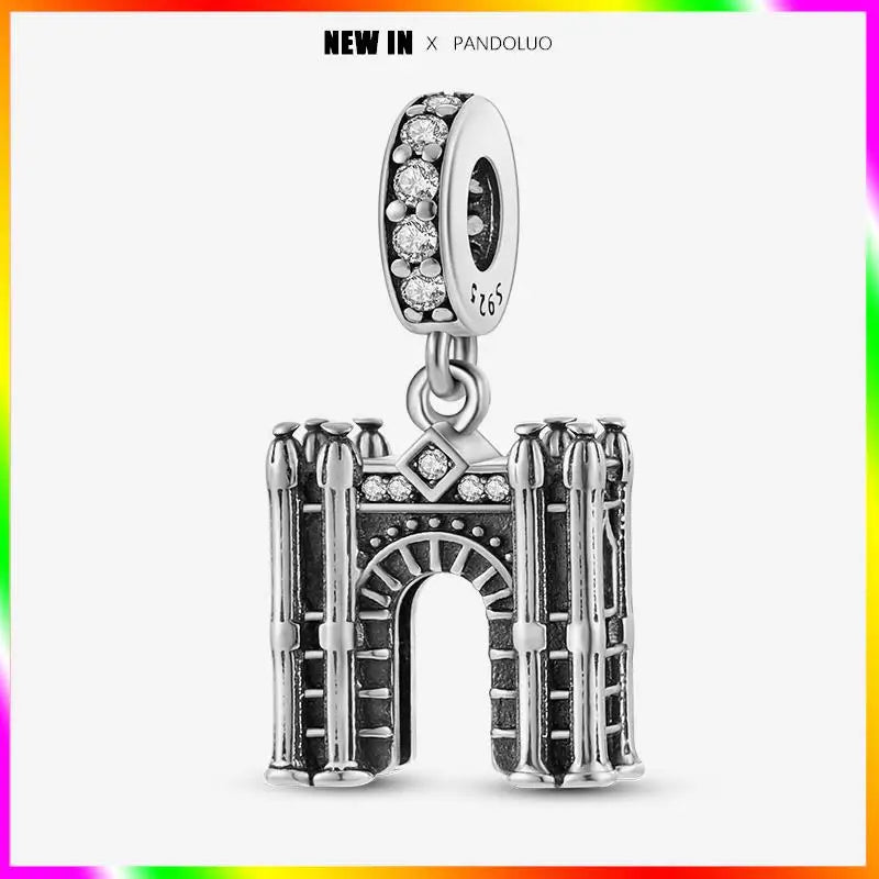 Charm Torre Eiffel plata 925 – Colgante de edificio emblemático para pulsera tipo Pandora mujer