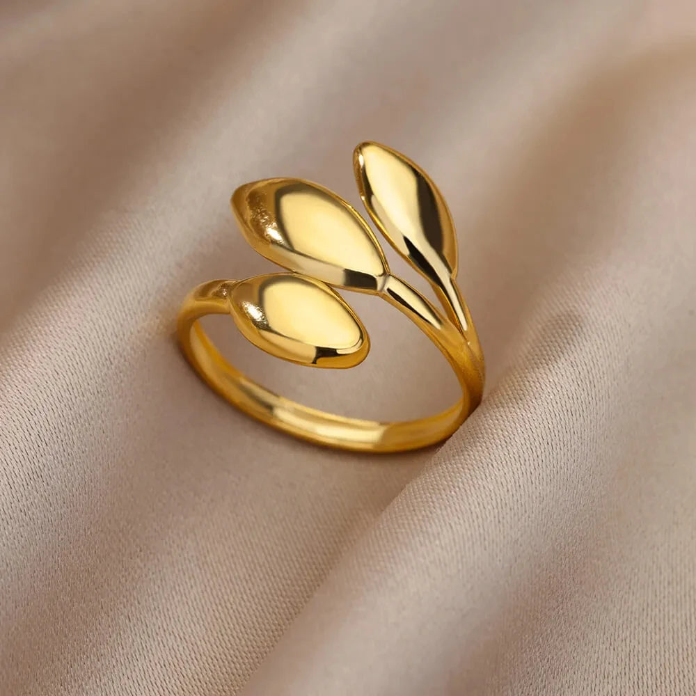 Anillos Clásicos de Acero Inoxidable 316L para Mujer - Color Dorado de Lujo Antialérgico y Duradero