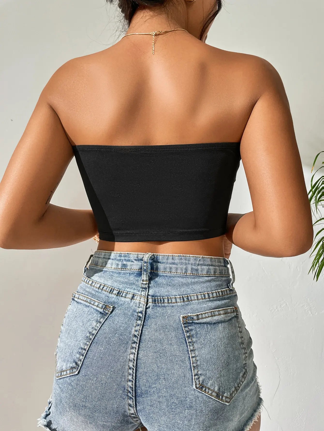 Top Interior Plus Size Mujer | Sujetador Seamless de Seda Fría sin Tirantes con Efecto Push Up