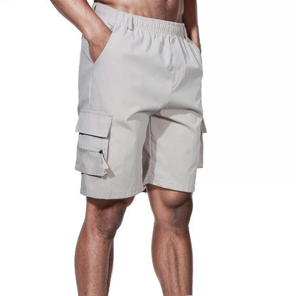 Pantalones Cortos Cargo Hombre 2025 | Oversize con Bolsillos Múltiples y Cintura Elástica