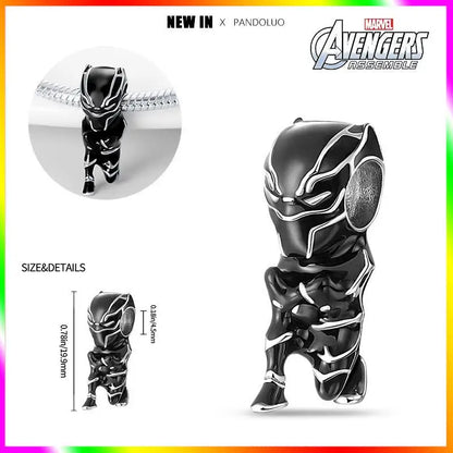 Charm Marvel Disney en Plata 925 – Abalorios Captain America, Wolverine y Deadpool para Pulsera Original Mujer