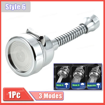 Extensor de Grifo 360° con 2/3 Modos de Agua | Boquilla Rotatoria Universal para Cocina y Baño | Ahorro de Agua