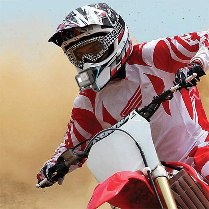 Soporte de correa para casco con montura de barbilla – Compatible con GoPro Hero 12/11/10/9/8/7/6/5/4 y cámaras de acción deportivas