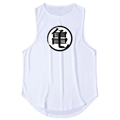 Tank Top Anime Japonés para Hombre – Camiseta Sin Mangas de Gym, Fitness y Bodybuilding, Secado Rápido y Estilo Muscle